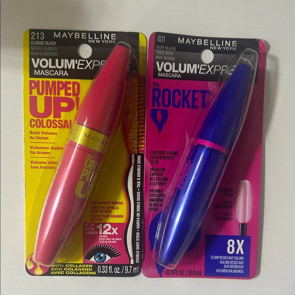 SET OF 6 Maybelline Volum' Express the pumped up Colossal & the Rocket  Mascara